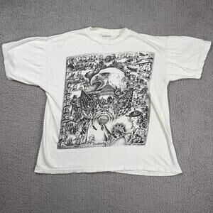 Vintage 90s EVANS Washington DC American History Eagle  T Shirt Mens L USA